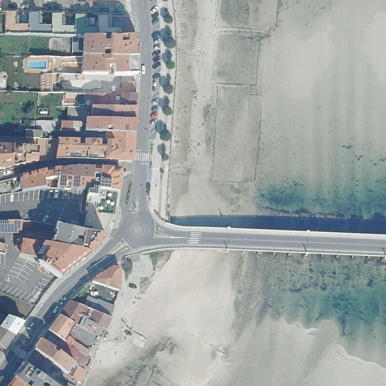 Aerial map of Praia da Toxa