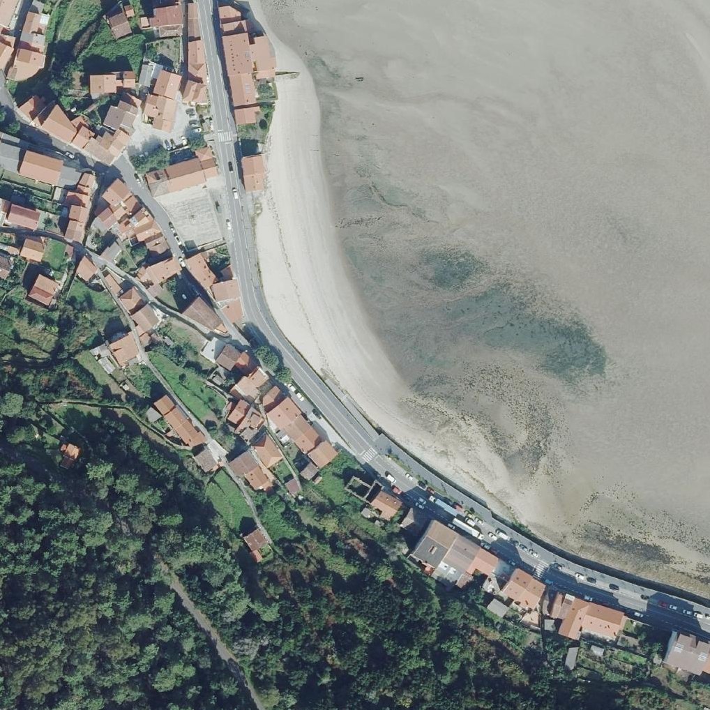 Aerial map of Praia da Virxe do Camiño