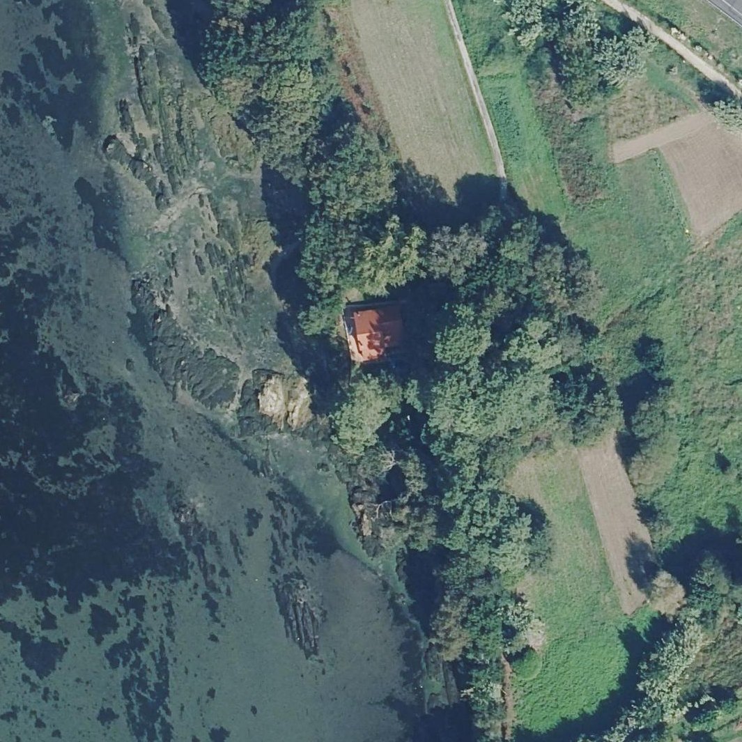 Aerial map of Praia Das Caldas