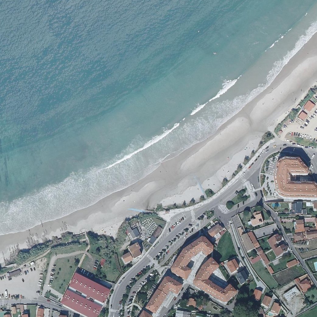 Aerial map of Praia das Canas