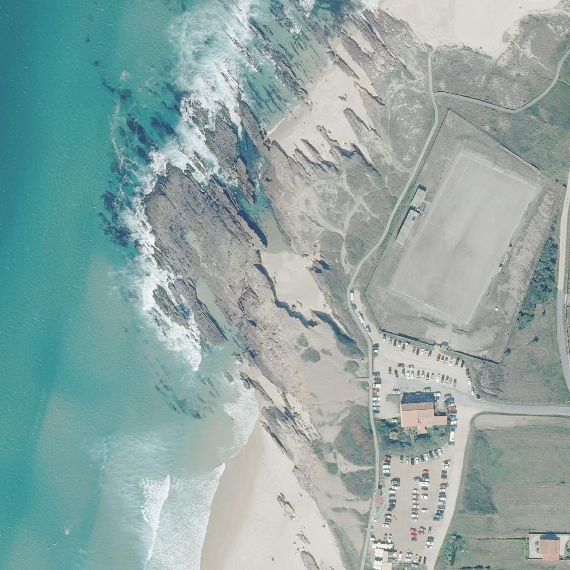 Aerial map of Praia Das Furnas