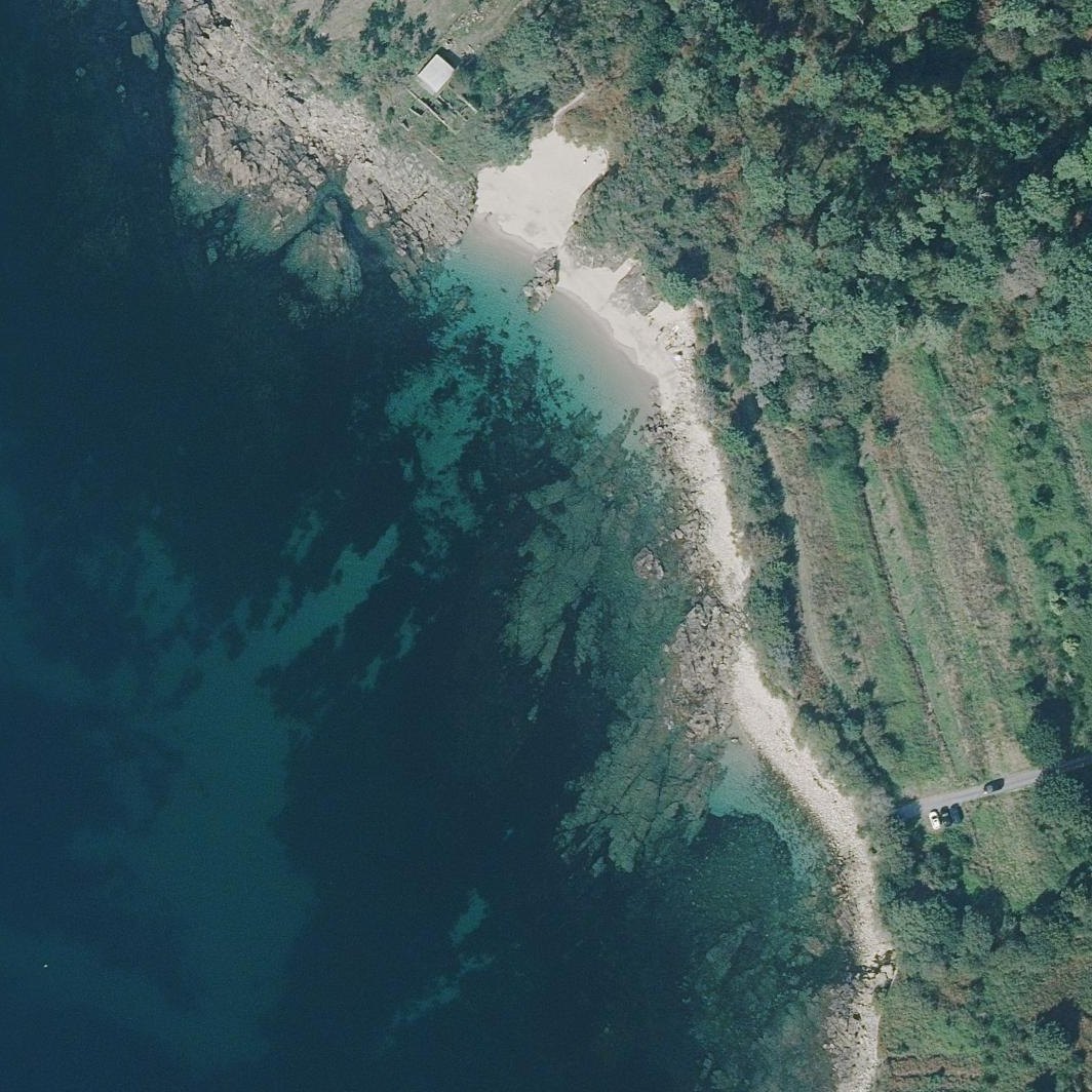 Aerial map of Praia das Leiriñas