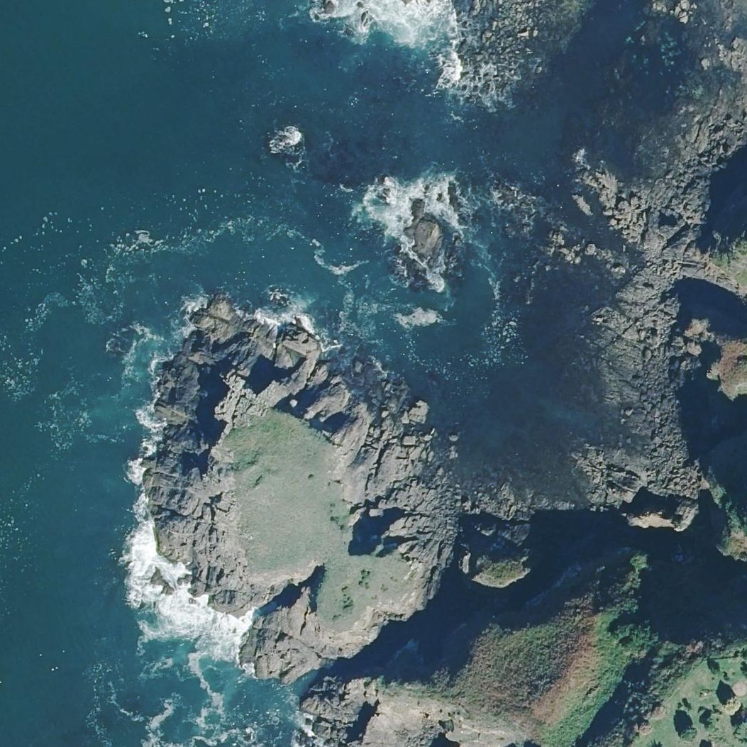 Aerial map of Praia das Margaritas