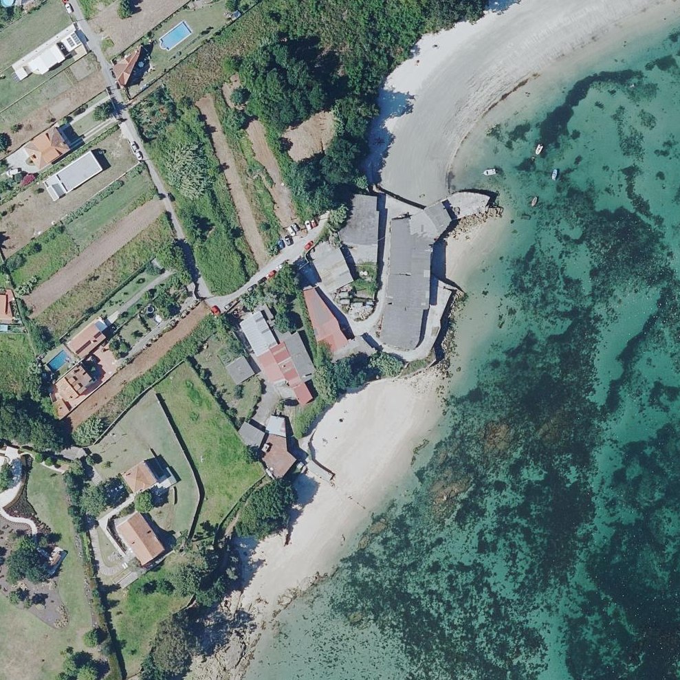 Aerial map of Praia das Ratas