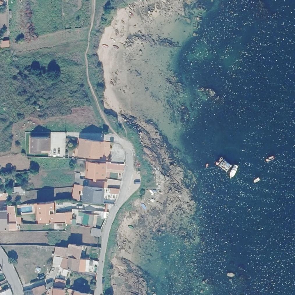 Aerial map of Praia das Rubas