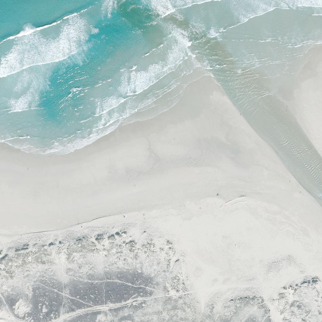 Aerial map of Praia das Saíñas