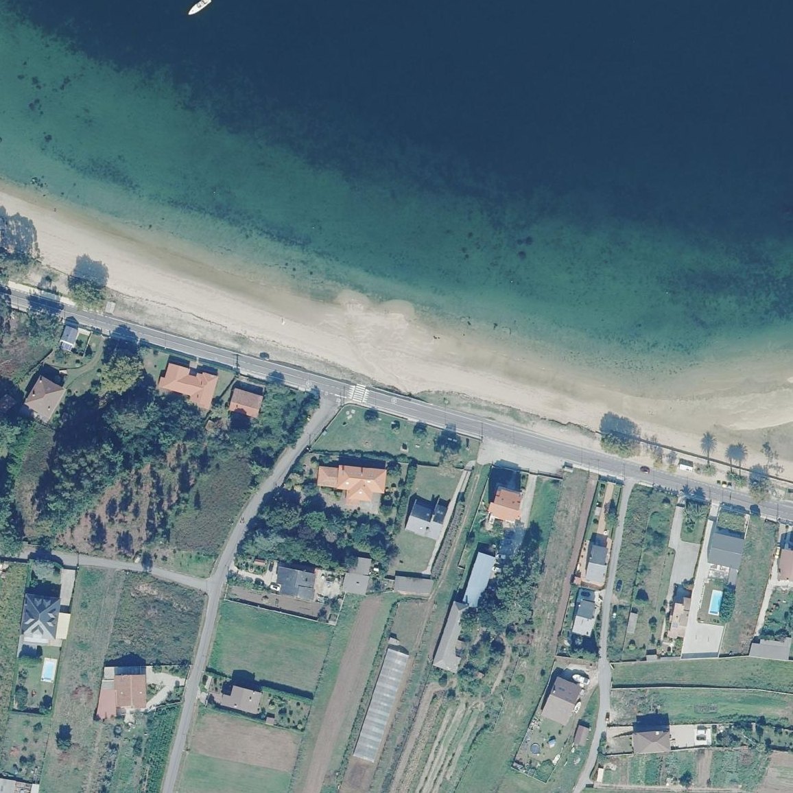 Aerial map of Praia das Sinas