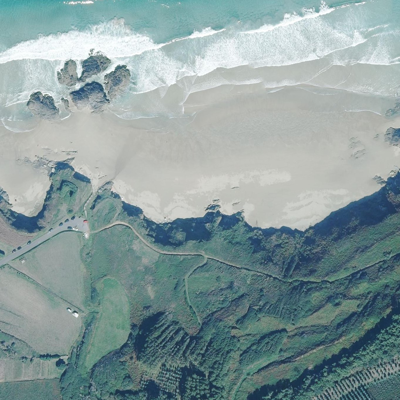 Aerial map of Praia das Torradas