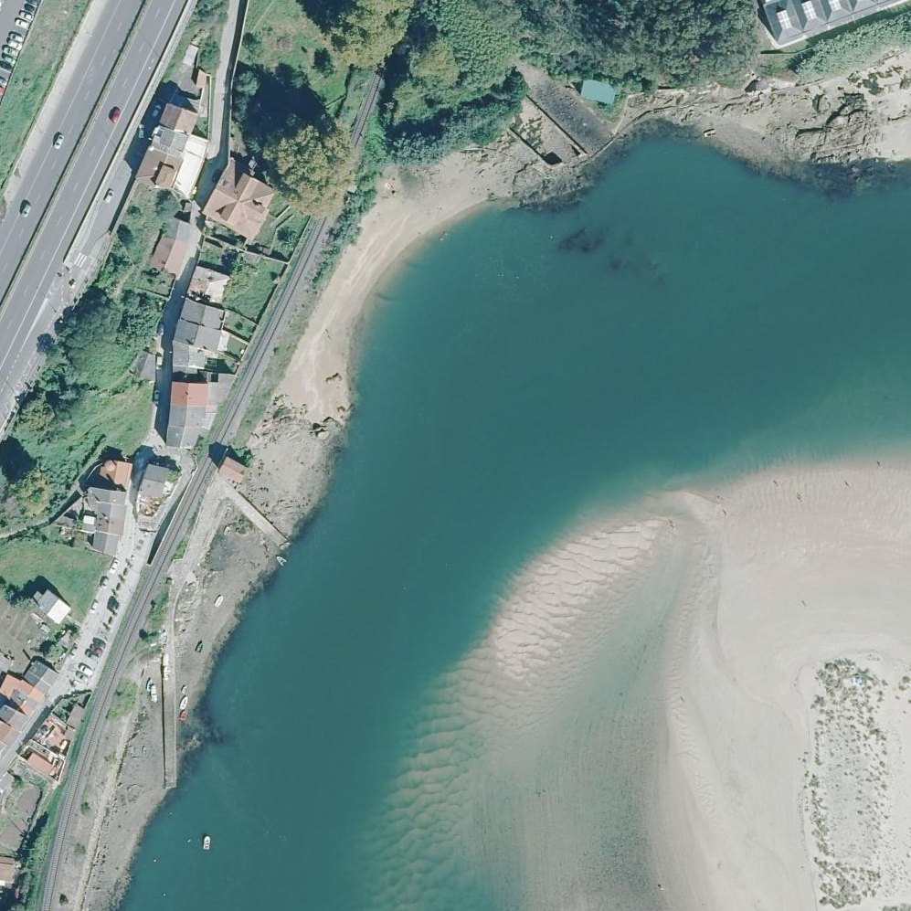 Aerial map of Praia das Xuvias