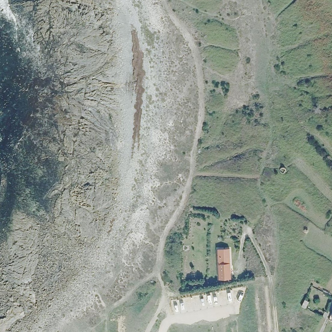 Aerial map of Praia de Abesán