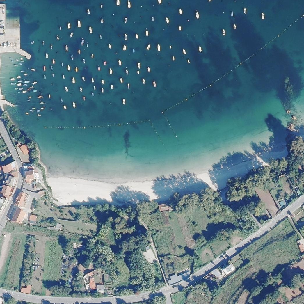 Aerial map of Praia de Aguete