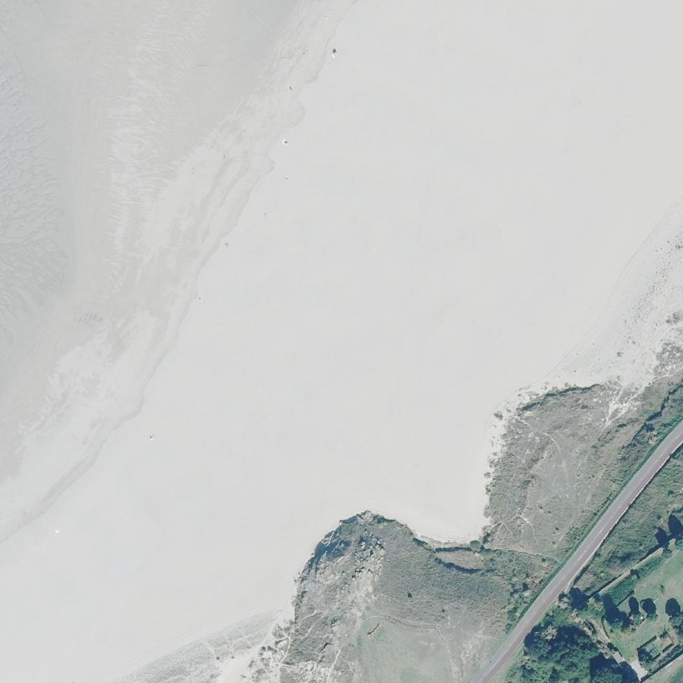 Aerial map of Praia de Alba