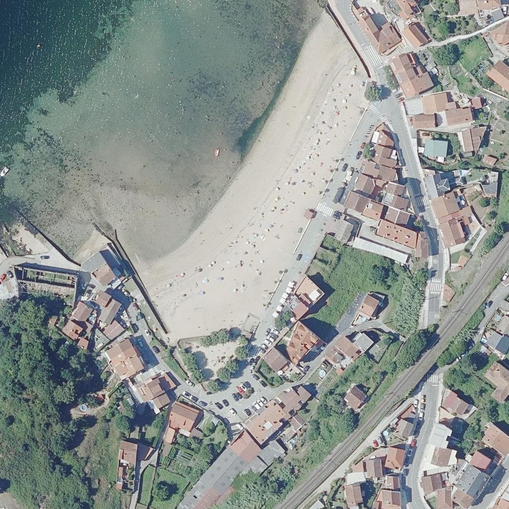 Aerial map of Praia de Arealonga