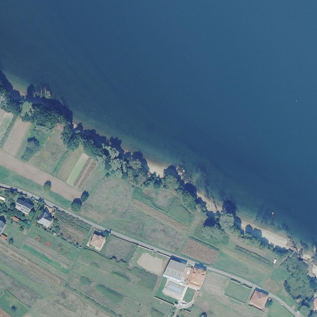 Aerial map of Praia de Arealonga