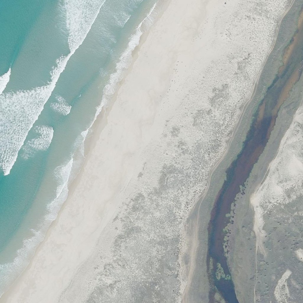 Aerial map of Praia de Areas Longas