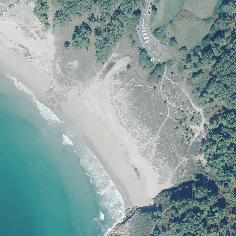 Aerial map of Praia de Balarés