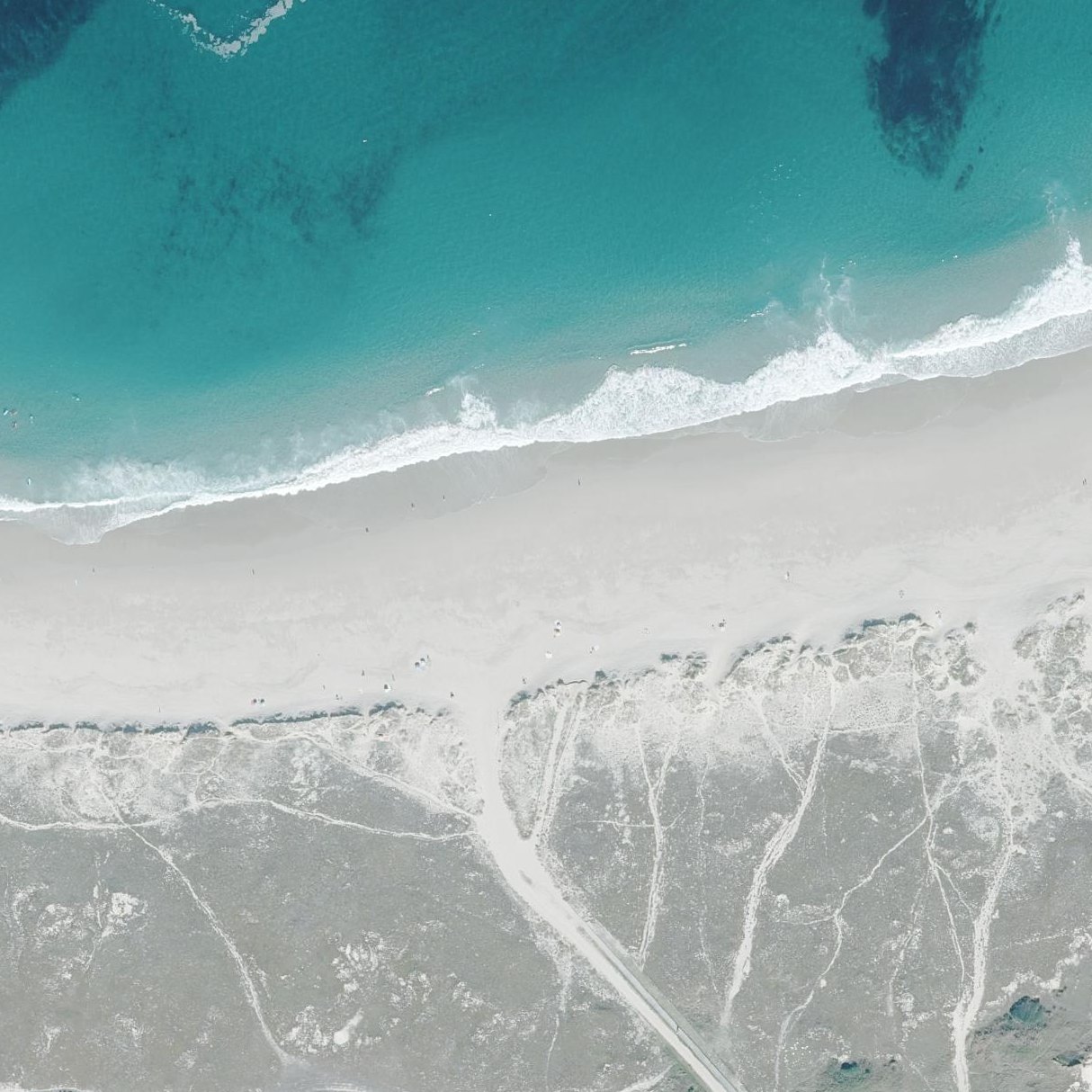 Aerial map of Praia de Barrañán