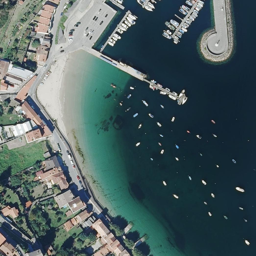 Aerial map of Praia de Beluso