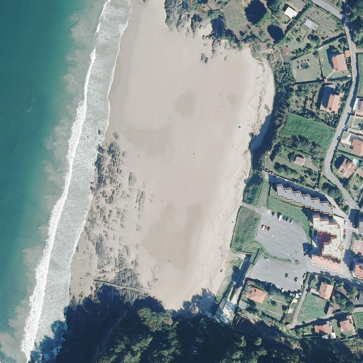 Aerial map of Praia de Ber