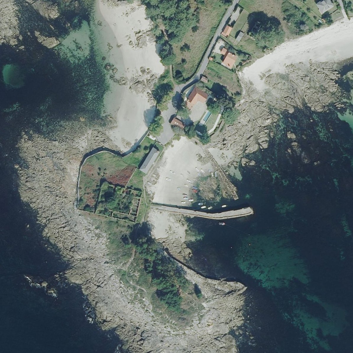 Aerial map of Praia de Cabanas