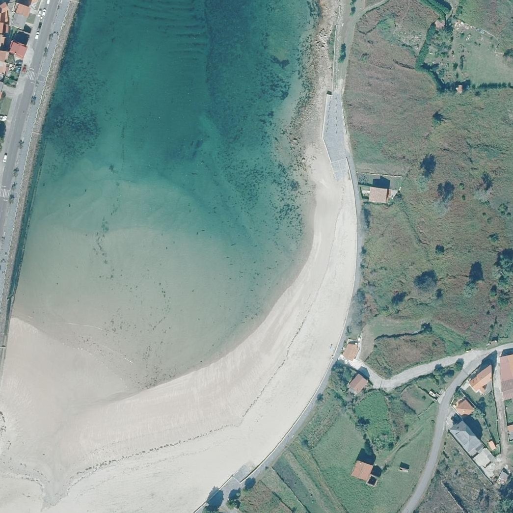 Aerial map of Praia de Camelle