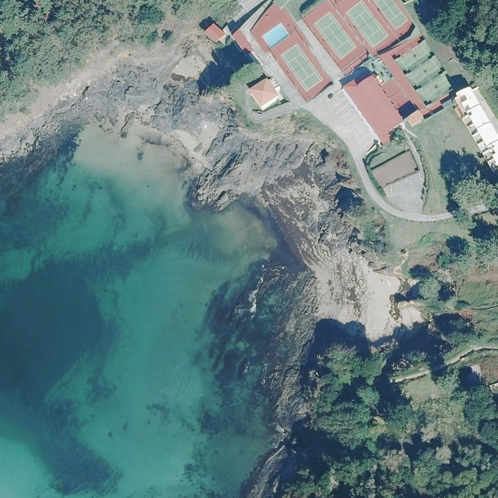 Aerial map of Praia de Canaval