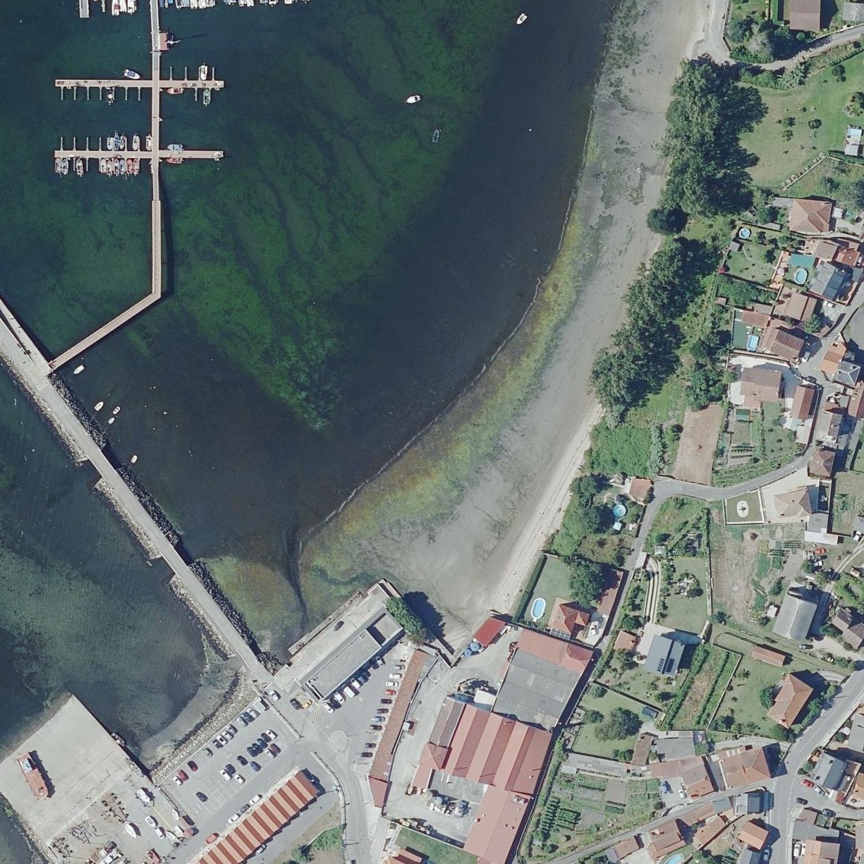 Aerial map of Praia de Castañal