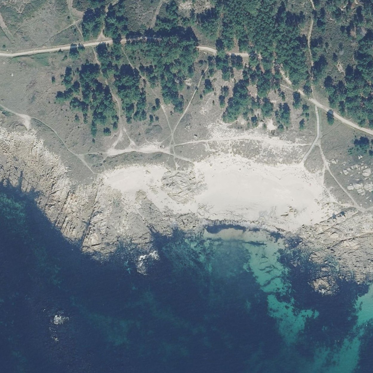Aerial map of Praia de Celeiráns