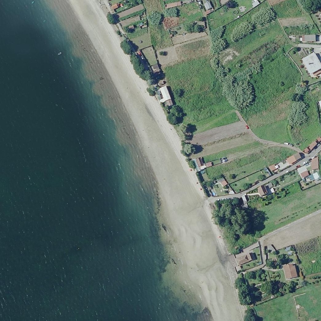 Aerial map of Praia de Cesantes