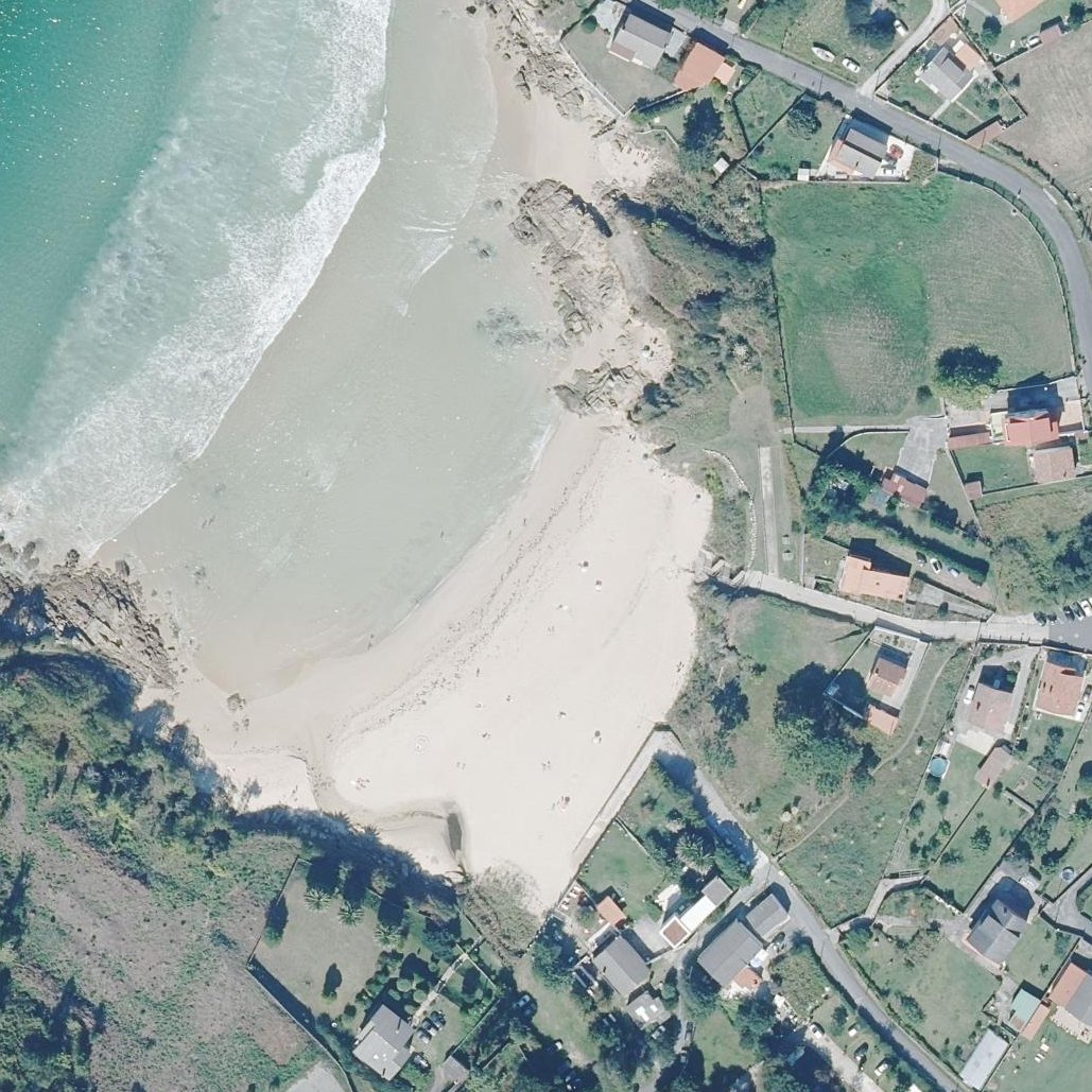 Aerial map of Praia de Chanteiro