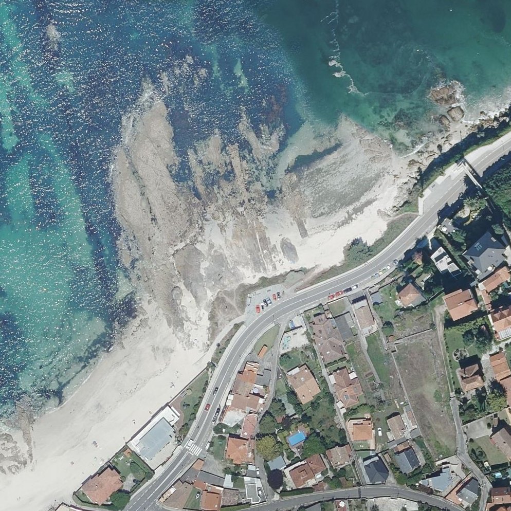 Aerial map of Praia de Fechiño