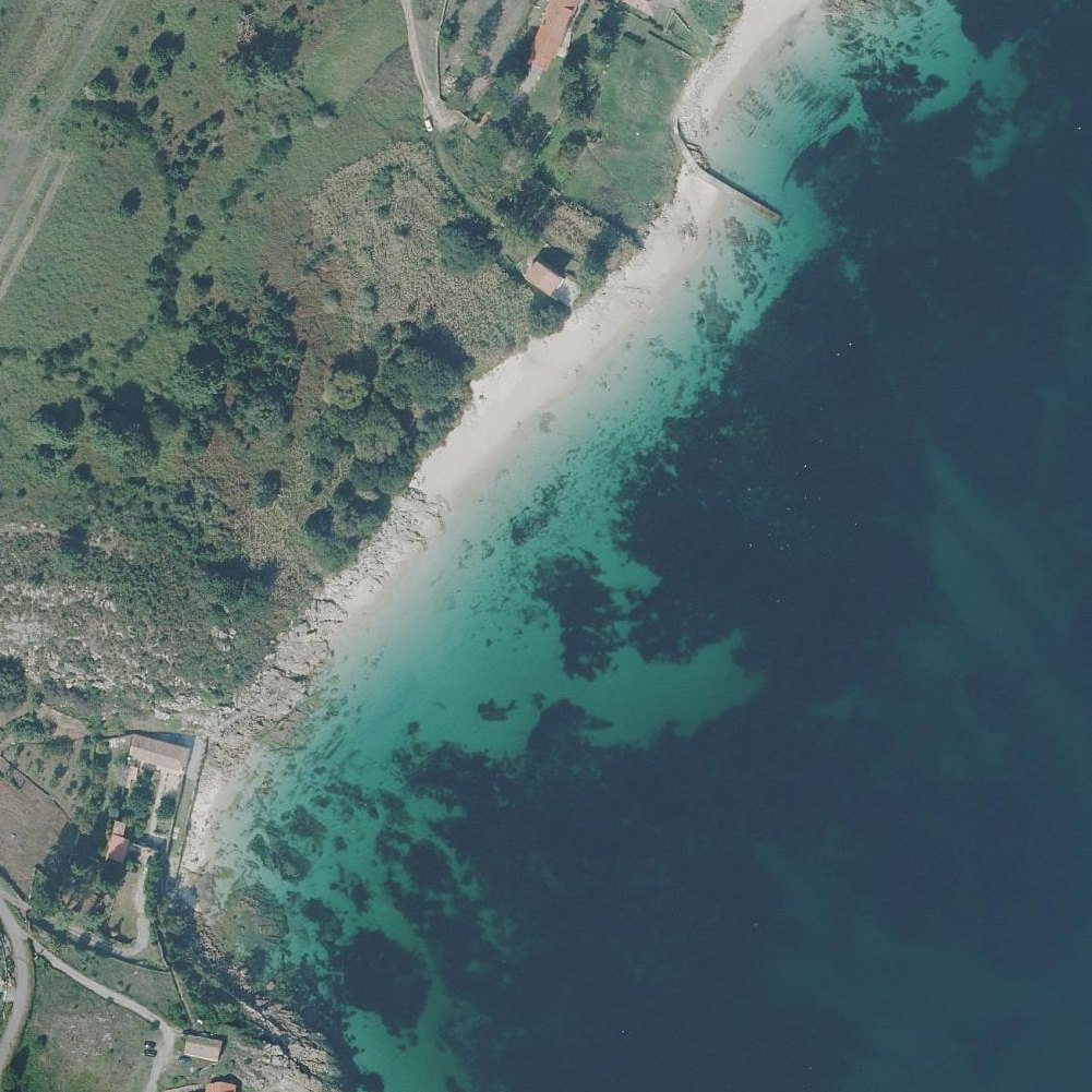 Aerial map of Praia de Fogareiro