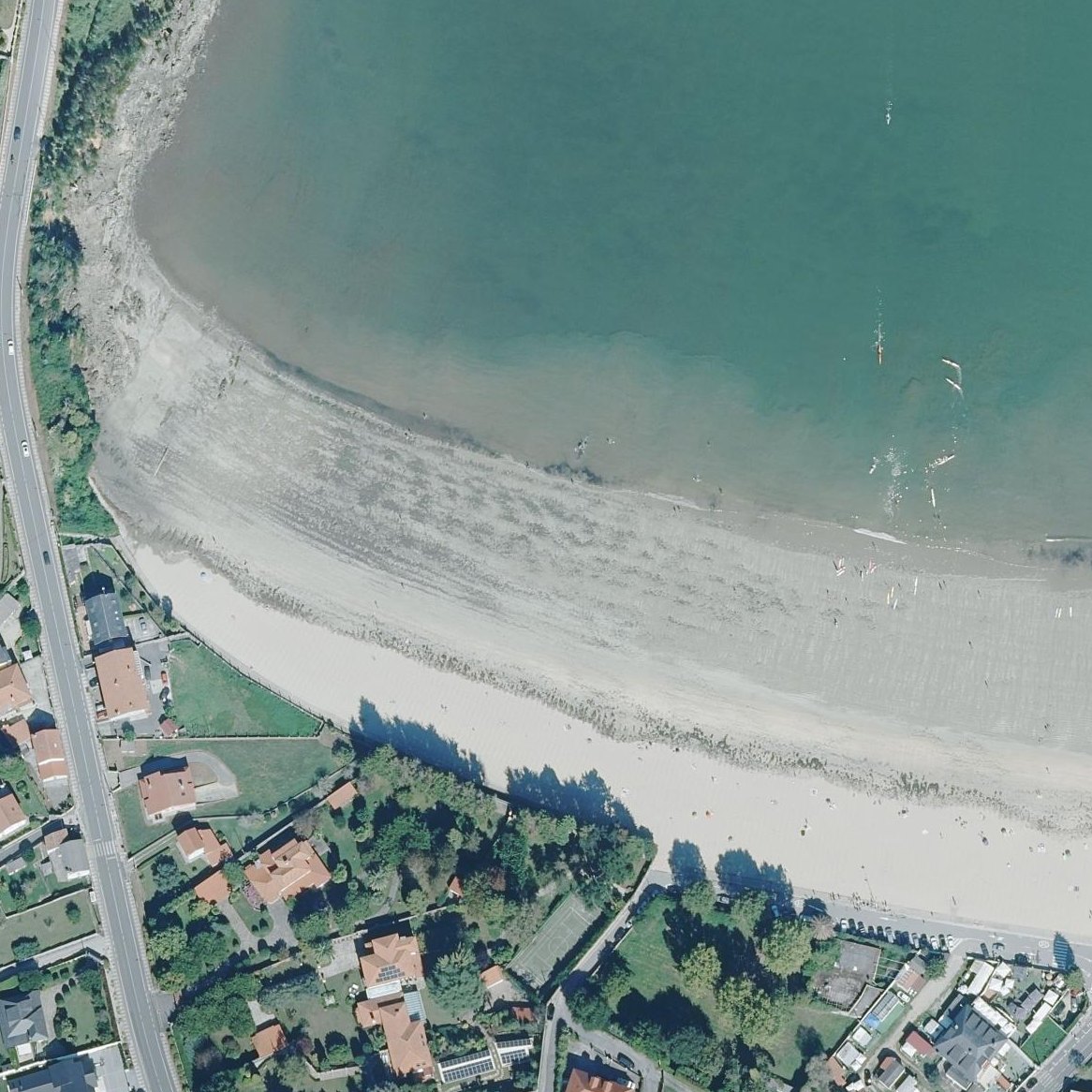 Aerial map of Praia de Gandarío