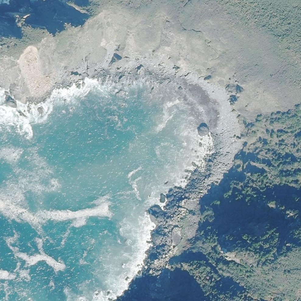 Aerial map of Praia de Graxal