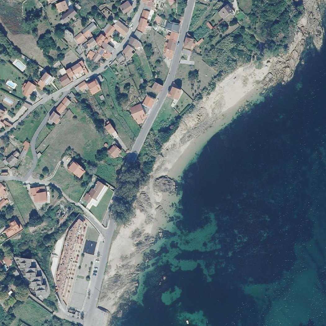 Aerial map of Praia de Insuela