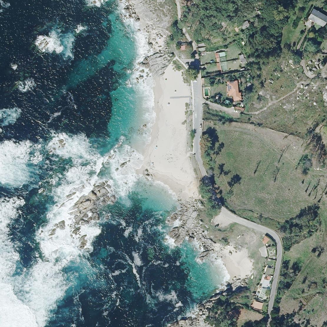Aerial map of Praia de Lagos