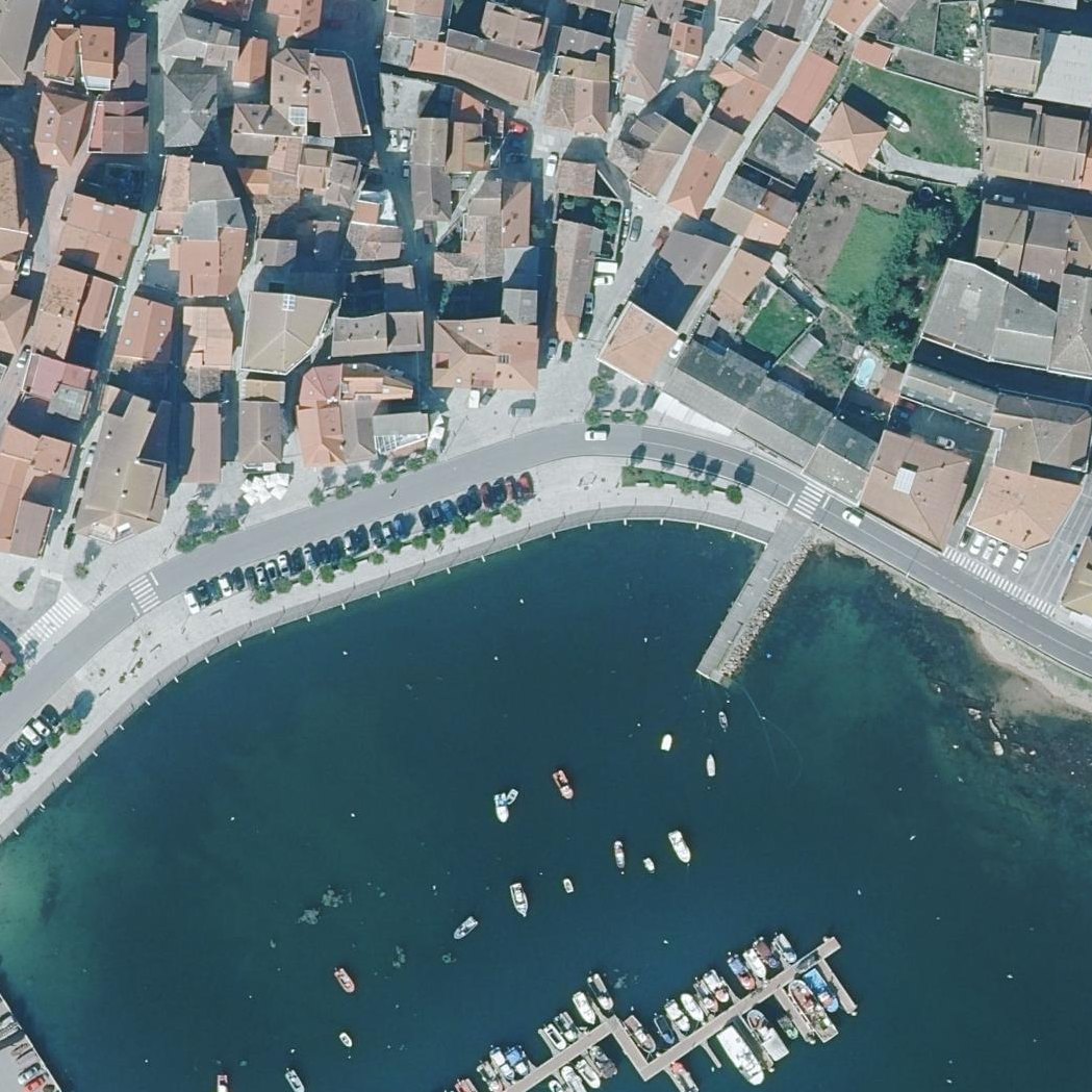 Aerial map of Praia de Lingunde