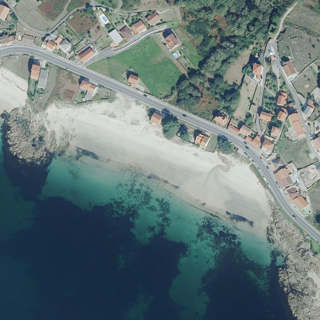 Aerial map of Praia de Medrón