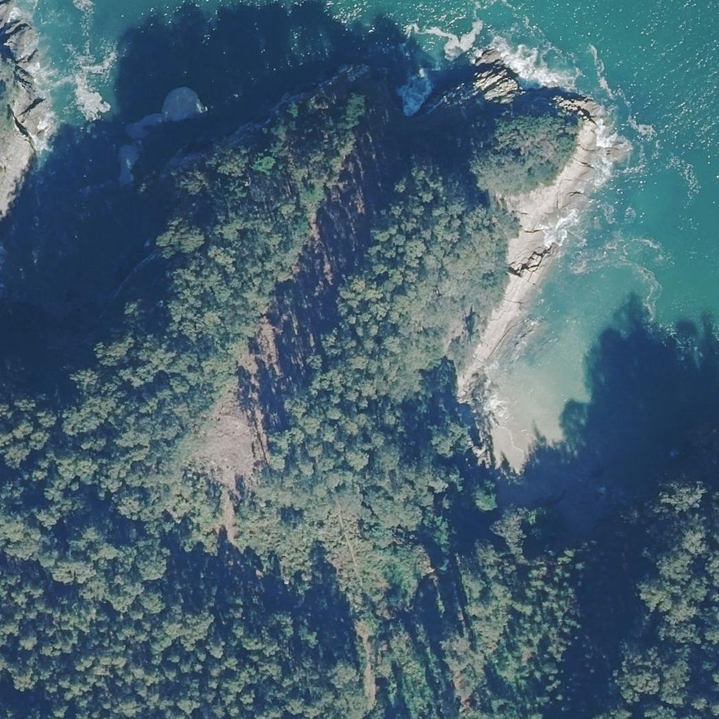 Aerial map of Praia de Mi Señora