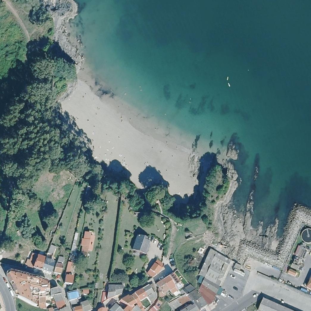 Aerial map of Praia de Morazón