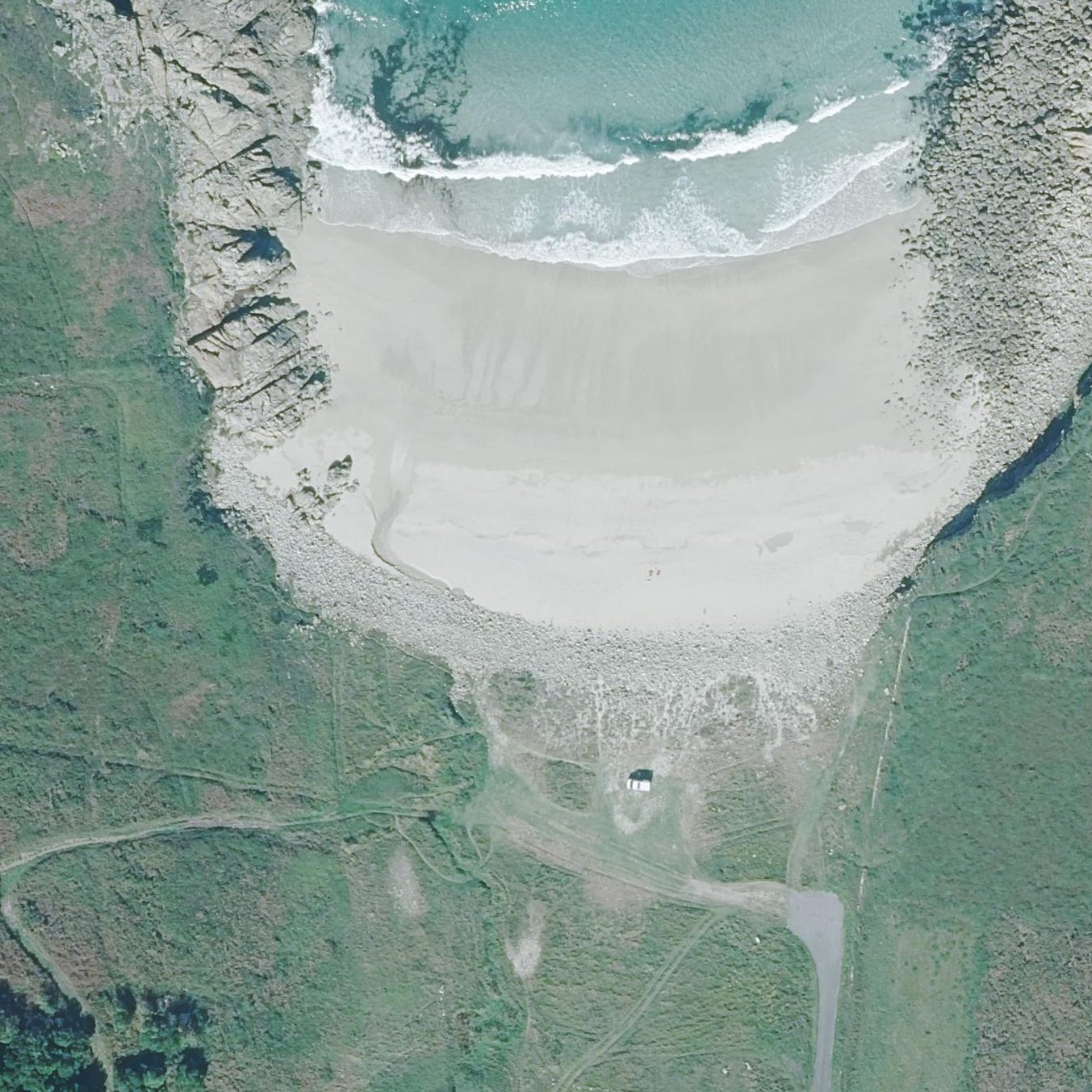 Aerial map of Praia de Moreira