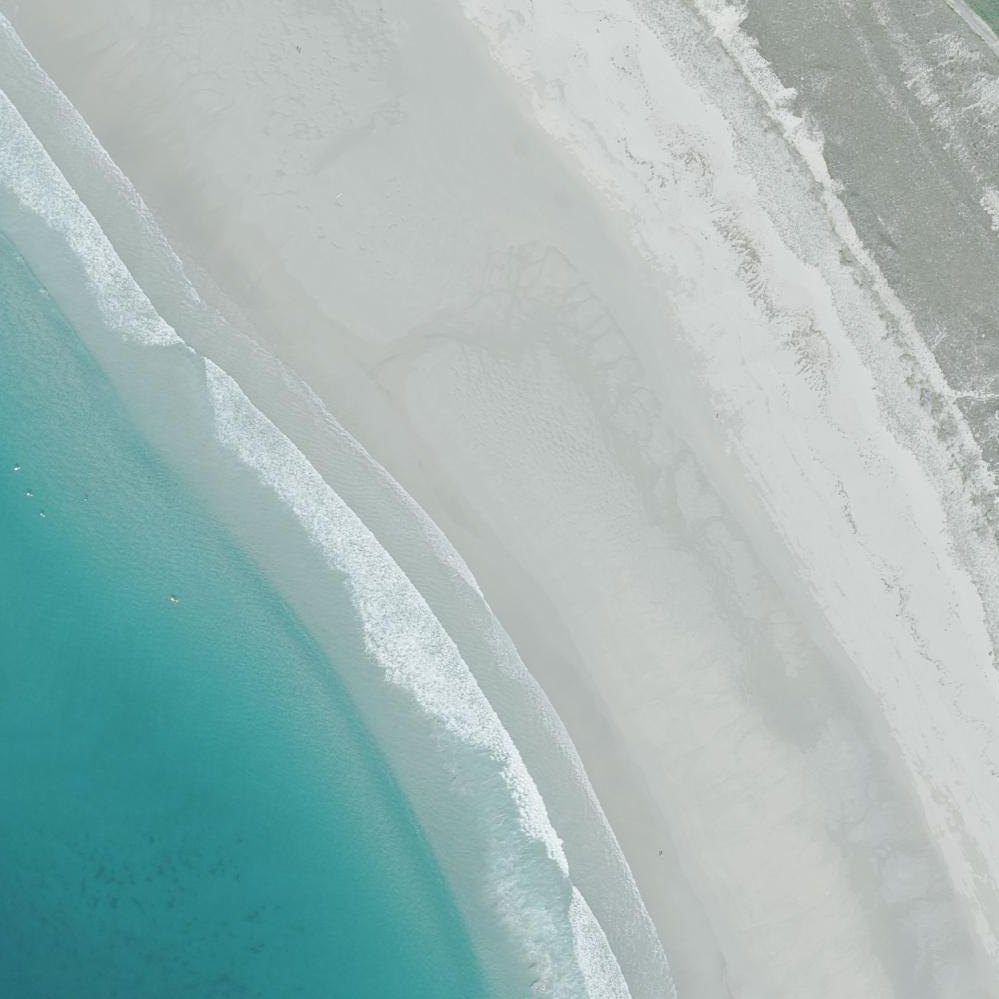 Aerial map of Praia de Nemiña
