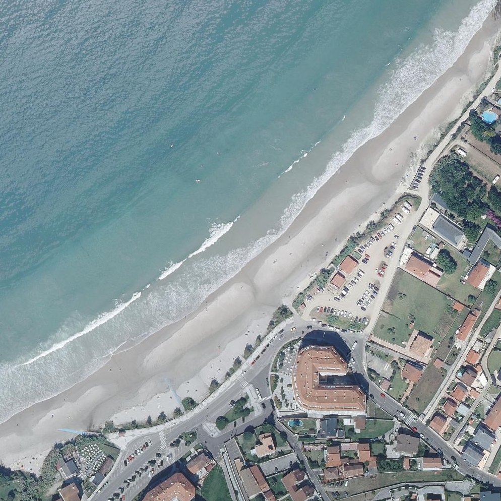 Aerial map of Praia de Patos