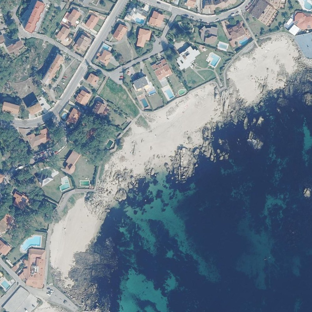 Aerial map of Praia de Pedras Negras