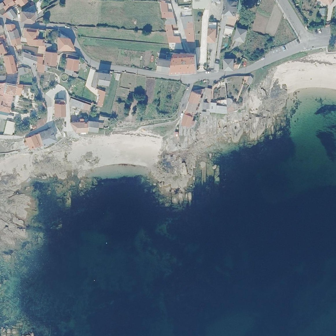 Aerial map of Praia de Piñeirón
