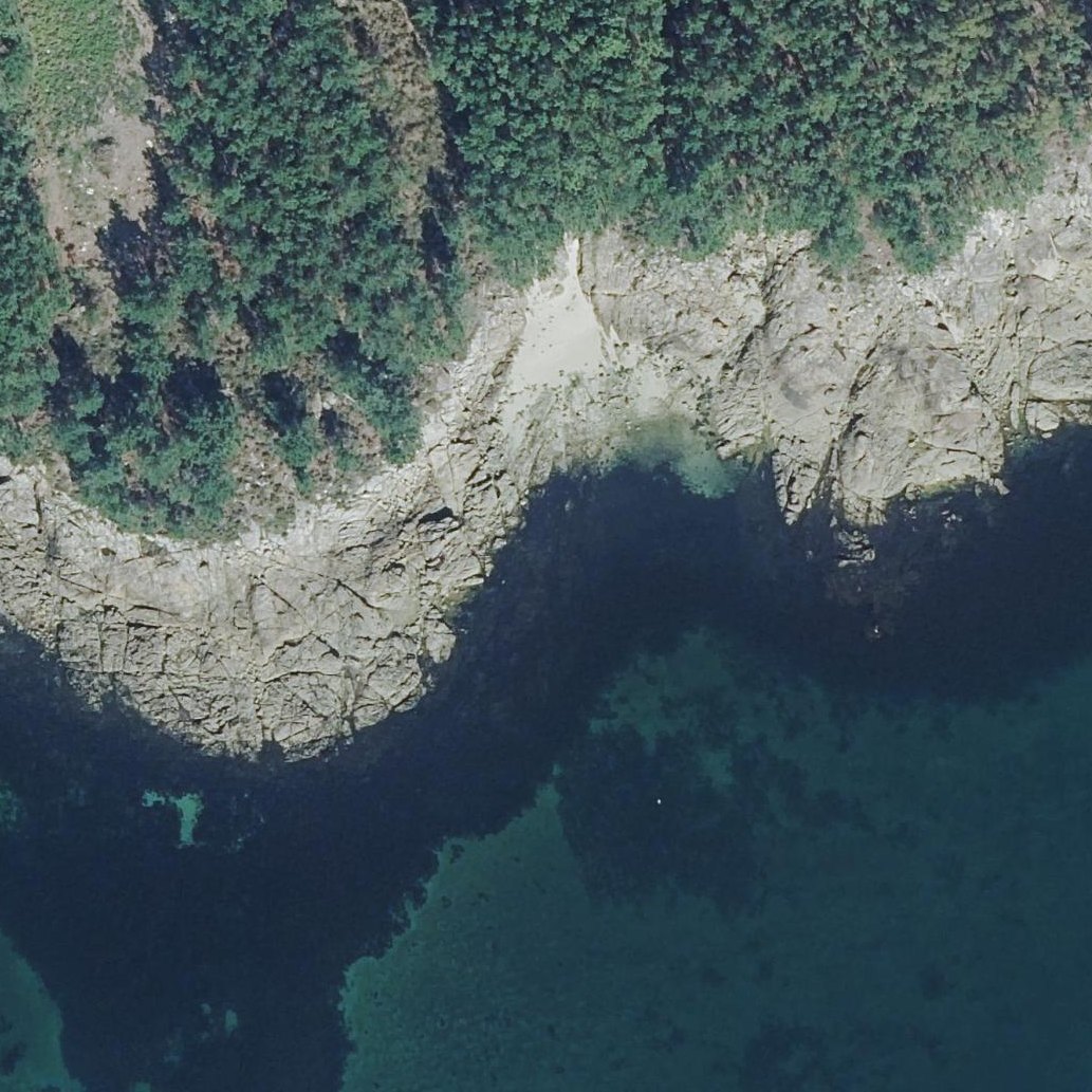 Aerial map of Praia de Porto de Bois