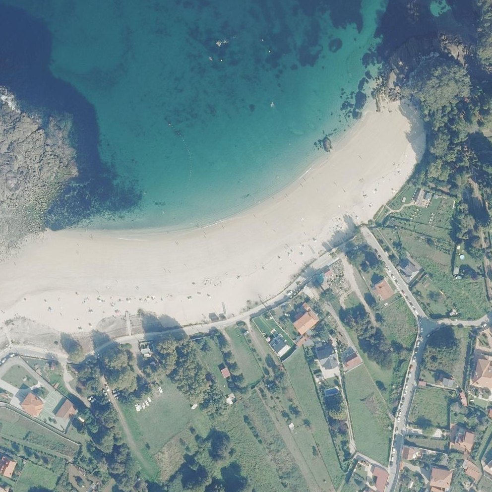 Aerial map of Praia de Porto Maior