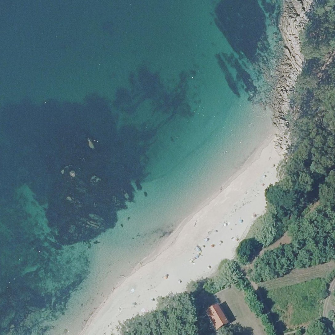 Aerial map of Praia de Pozo