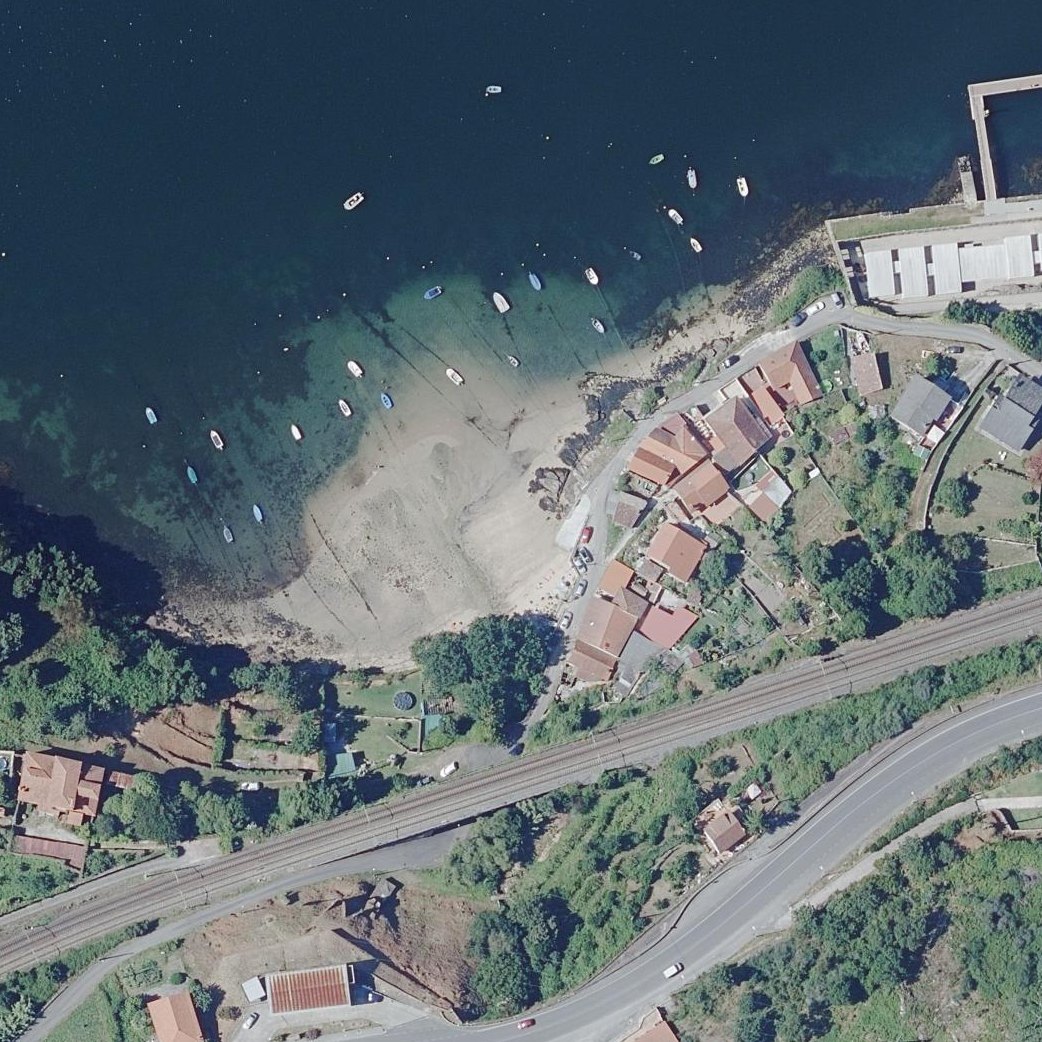 Aerial map of Praia de Rande