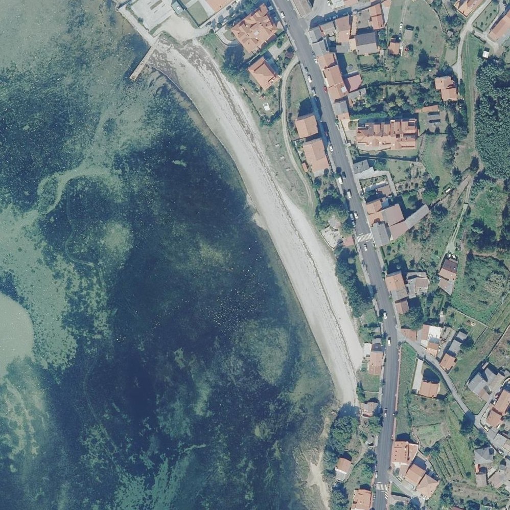 Aerial map of Praia de Rebordelo